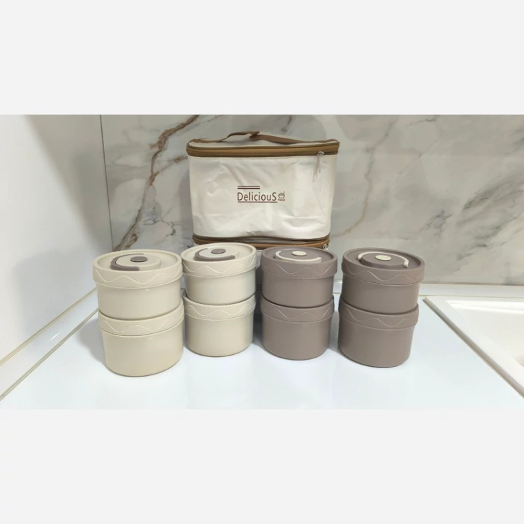ظرف غذا (لانچ باکس)  استیل کیف دار